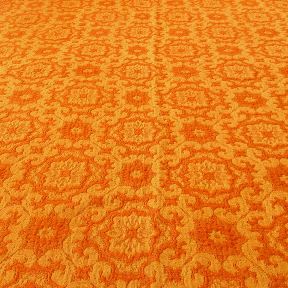 Vintage 1970's Orange Tapestry Bedspread - Picture 4 of 5